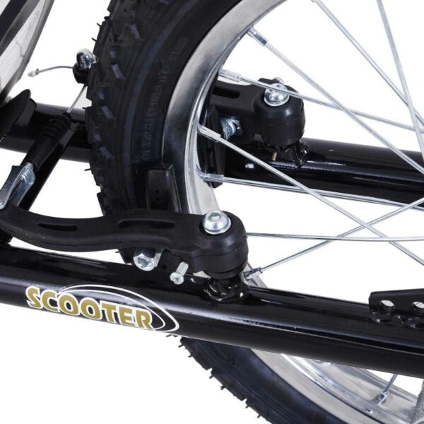 Patinete Scooter negro con frenos 3 abrilbike